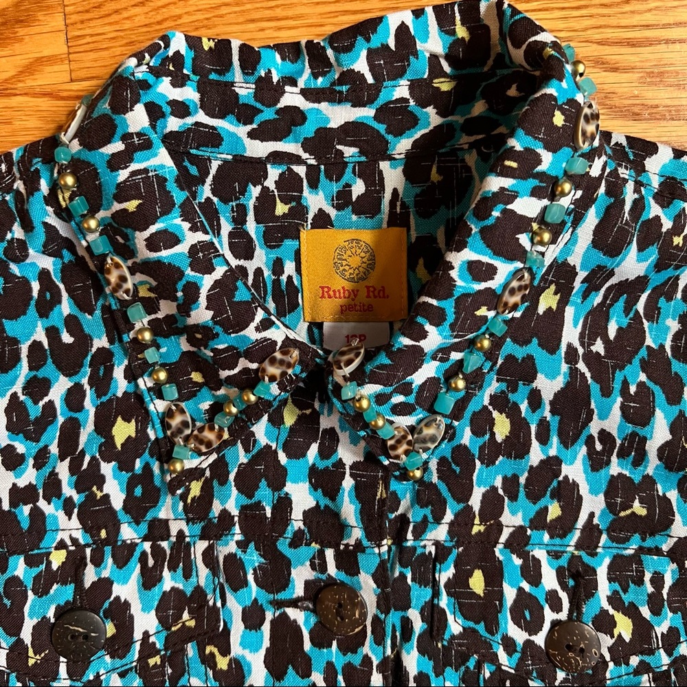 Ruby Rd. Leopard Print Shacket 12p - image 5